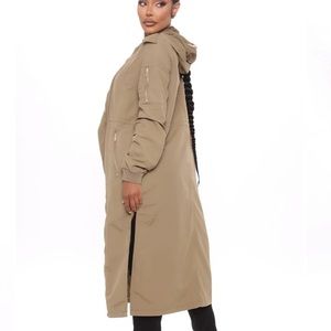 Anorak Olive Jacket with Detachable Hood